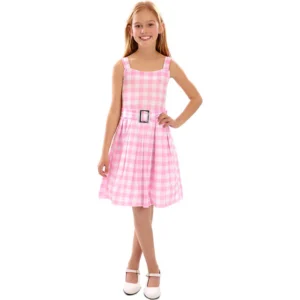 DISFRAZ DE BARBIE CUADROS PARA NIÑA