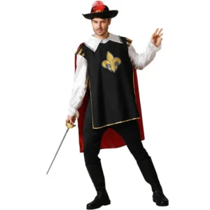 DISFRAZ DE MOSQUETERO NEGRO HOMBRE