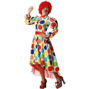 DISFRAZ DE PAYASA MULTICOLOR MUJER