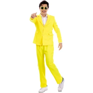 DISFRAZ TRAJE DE NEÓN AMARILLO HOMBRE