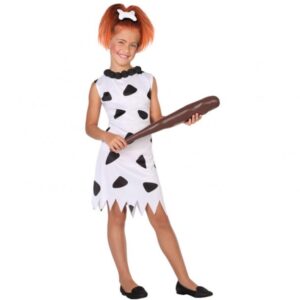 DISFRAZ DE CAVERNÍCOLA PICAPIEDRA BLANCO NIÑA