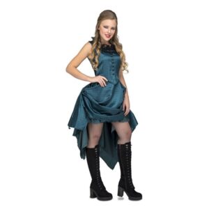 DISFRAZ DE CHICA DE SALOON AZUL MUJER