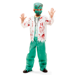 DISFRAZ DE CIRUJANO ESQUELETO INFANTIL