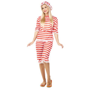 DISFRAZ DER BAÑISTA ROJO PARA MUJER