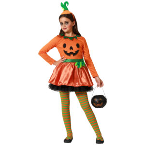 DISFRAZ DE CALABAZA PARA NIÑA