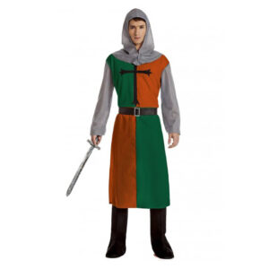 DISFRAZ DE CRUZADO MEDIEVAL VERDE PARA HOMBRE