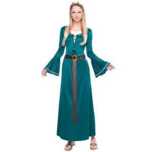 DISFRAZ DE DAMA MEDIEVAL AZUL MUJER