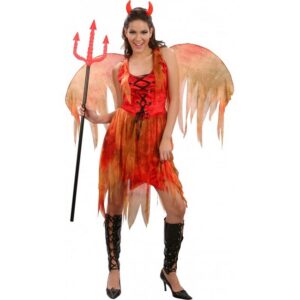 DISFRAZ DE DEMONIA ALAS MUJER