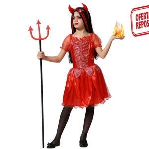 DISFRAZ DE DEMONIA ROJA NIÑA