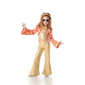 DISFRAZ DISCO DORADO AÑOS 70 DE NIÑA