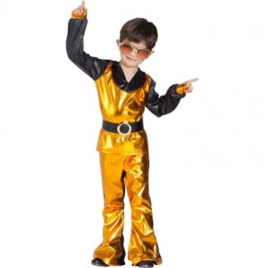 DISFRAZ DISCOTEQUERO DORADO PARA NIÑO