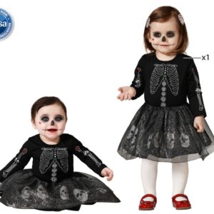 DISFRAZ DE ESQUELETO GRIS BEBÉ