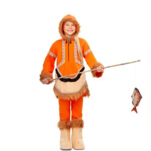DISFRAZ DE ESQUIMAL NARANJA NIÑA