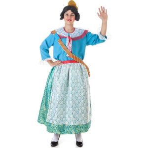 DISFRAZ DE FALLERA AZUL PARA HOMBRE