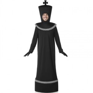 DISFRAZ FICHA AJEDREZ REINA-REY NEGRA