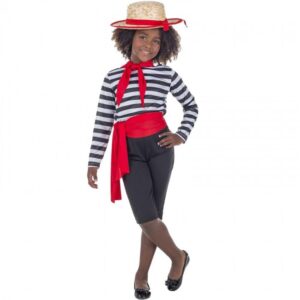 DISFRAZ DE GONDOLERA VENECIANA PARA NIÑA