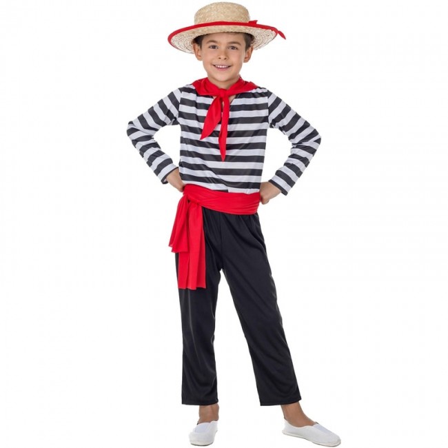 DISFRAZ DE GONDOLERO VENECIANO PARA NIÑO