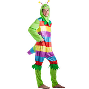 DISFRAZ DE GUSANO MULTICOLOR HOMBRE