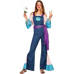 DISFRAZ DE HIPPIE FLOR MUJER