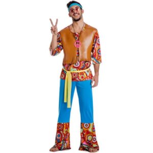 DISFRAZ DE HIPPIE CHALECO HOMBRE