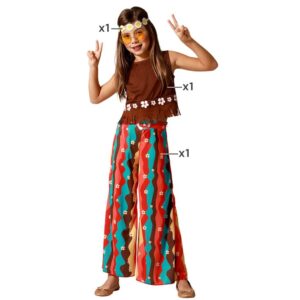 DISFRAZ DE HIPPIE MULTICOLOR NIÑA