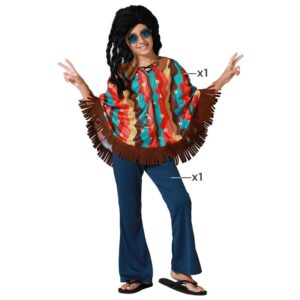 DISFRAZ DE HIPPIE MULTICOLOR NIÑO