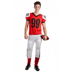 DISFRAZ DE JUGADOR RUGBY ROJO HOMBRE