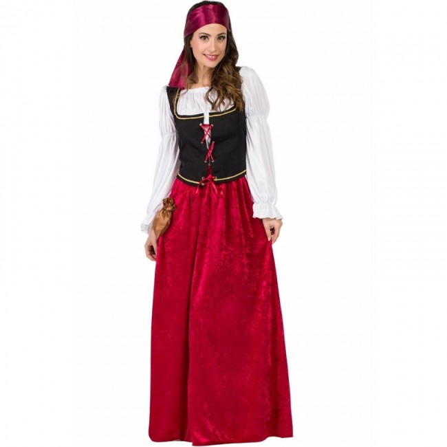 DISFRAZ DE MESONERA MEDIEVAL PARA MUJER