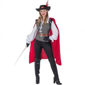 DISFRAZ DE MOSQUETERA GRIS PARA MUJER