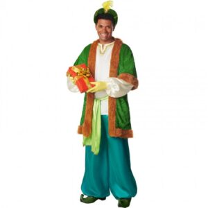 DISFRAZ DE PAJE GASPAR VERDE PARA HOMBRE