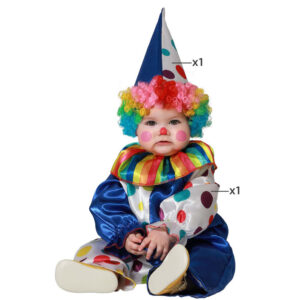 DISFRAZ DE PAYASO ARLEQUÍN BEBÉ
