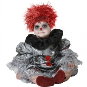 DISFRAZ DE PAYASO GRIS ASESINO BEBÉ