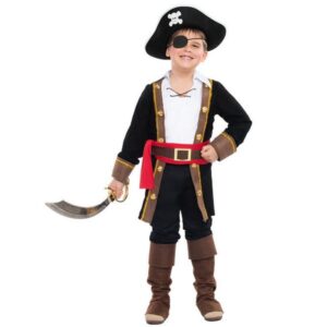 DISFRAZ PIRATA CASACA NEGRO NIÑO