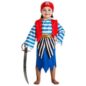 DISFRAZ DE PIRATA AZUL BEBÉ NIÑA