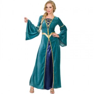 DISFRAZ DE PRINCESA MEDIEVAL VERDE PARA MUJER