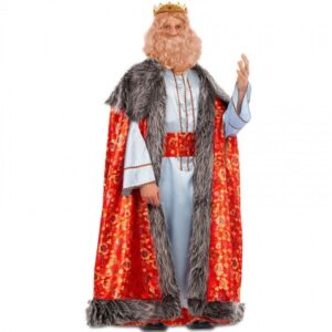 DISFRAZ DE REY MAGO GASPAR BROCADO ADULTO