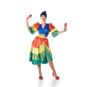 DISFRAZ DE RUMBERA MULTICOLOR MUJER