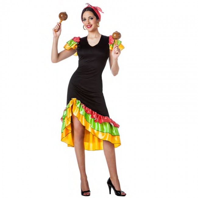 DISFRAZ DE RUMBERA SALSA MUJER