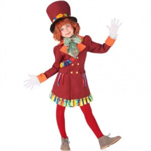 DISFRAZ DE SOMBRERERA LOCA NIÑA