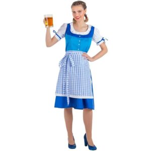 DISFRAZ DE TIROLESA AZUL OKTOBERFEST PARA MUJER