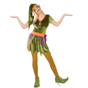 DISFRAZ DE DUENDE VERDE PARA MUJER