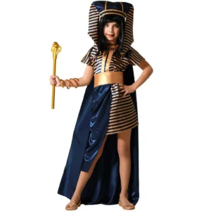 DISFRAZ DE EGIPCIA AZUL Y DORADO NIÑA