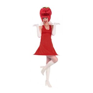 DISFRAZ DE FRESITA CON PELUCA