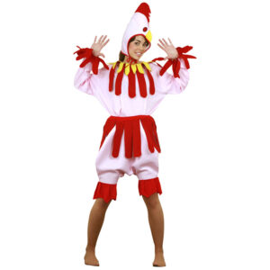 DISFRAZ DE GALLINA ROSA ADULTO