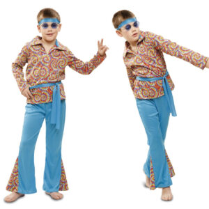 DISFRAZ DE HIPPIE PSICODÉLICO NIÑO