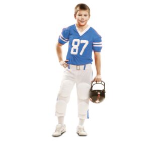 DISFRAZ DE JUGADOR RUGBY AZUL NIÑO