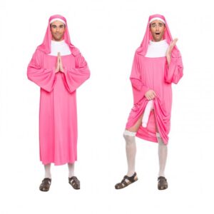 DISFRAZ DE MONJA ROSA EXHIBICIONISTA