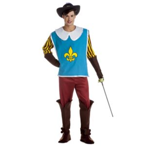 DISFRAZ DE MOSQUETERO BURDEOS HOMBRE