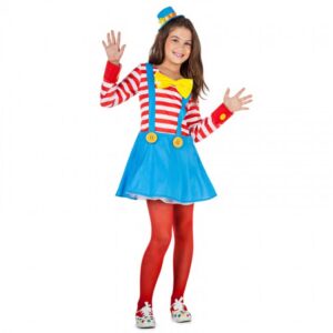DISFRAZ DE PAYASA CON TIRANTES NIÑA