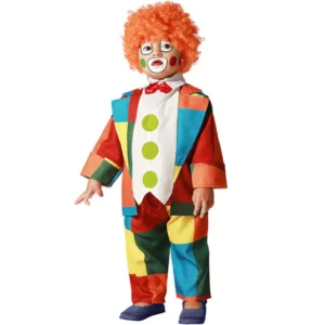 DISFRAZ DE PAYASO A CUADROS BEBÉ